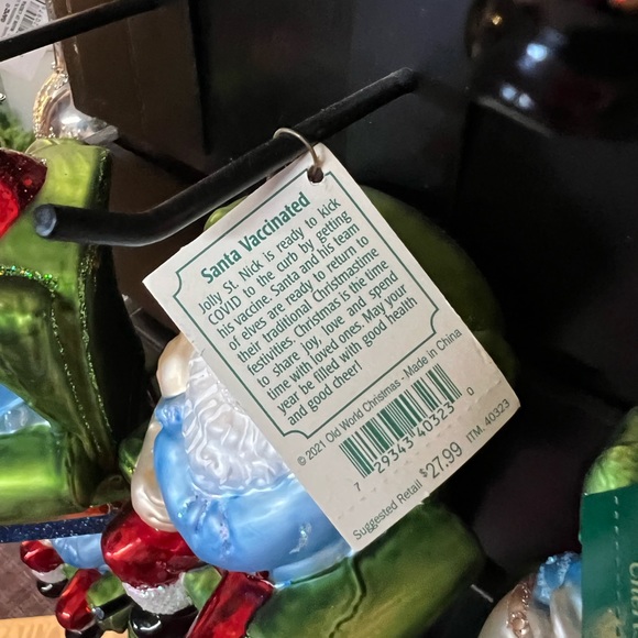 Old World Santa getting vaccinated. - Picture 2 of 2